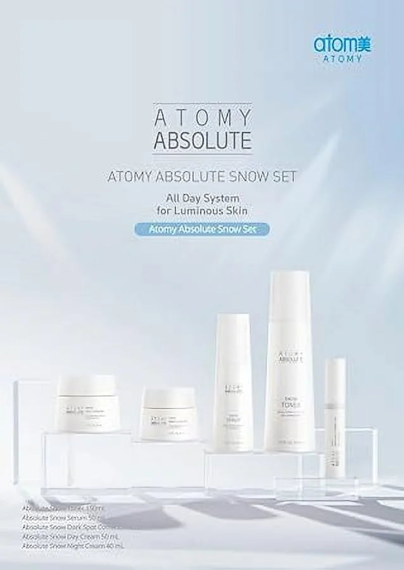 Absolute Snow 1 Set Including 5Pc Skin Care - Toner, Serum, Dark Spot Correction, Day Cream, Night Cream | Strengthen Skin