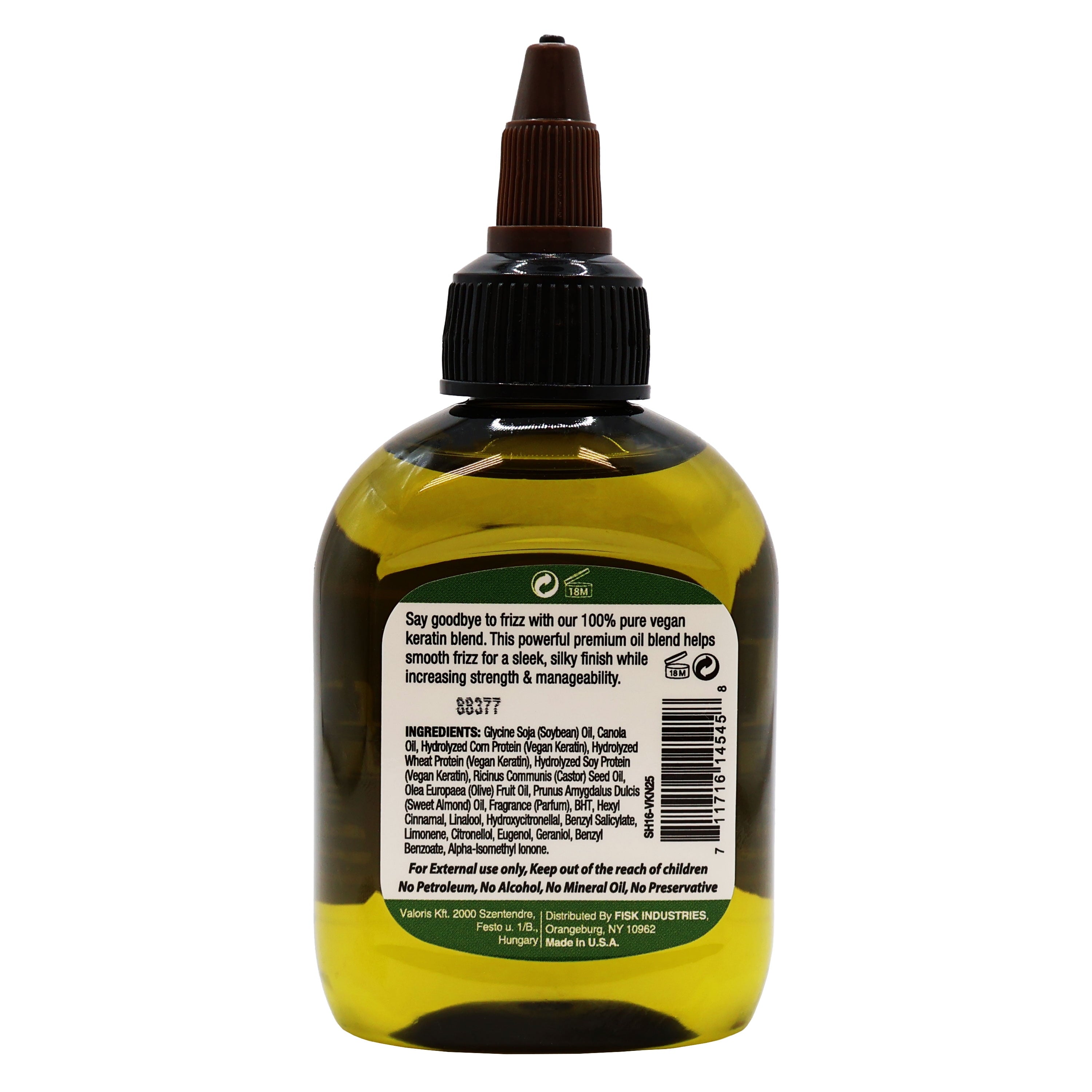 Vegan Keratin Premium Hair Oil 2.5 Oz., Pack of 6