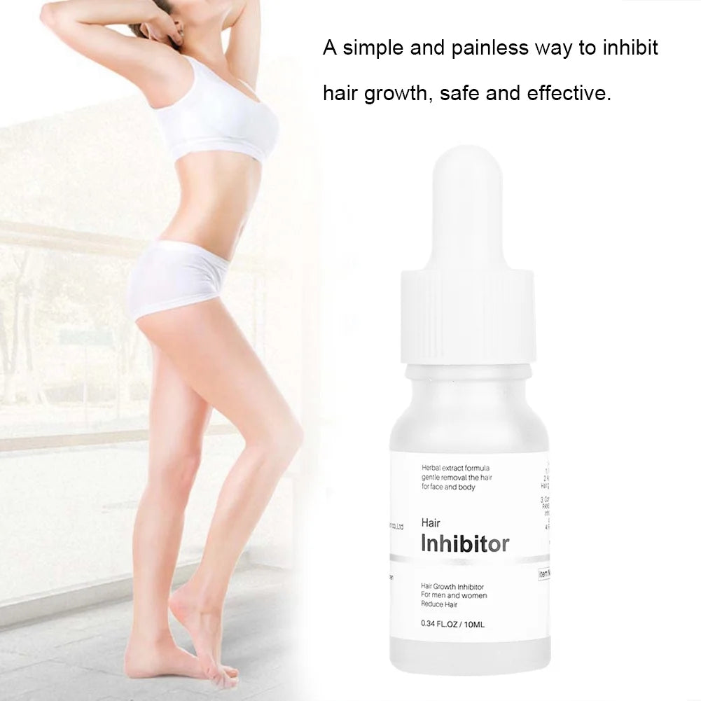 Hair Inhibitor Permanent Hair Removal, Reliable Safe Hair Growth Inhibitor Serum for Arms Face Legs