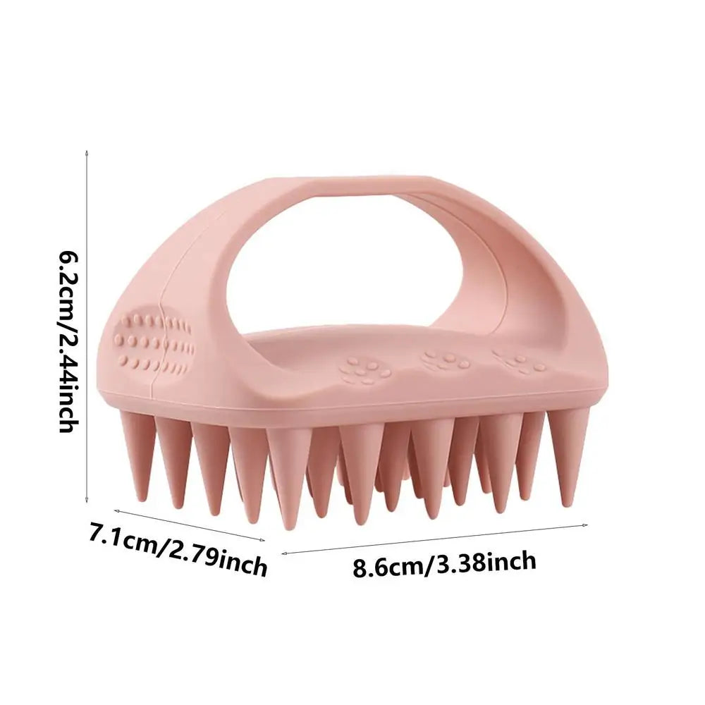 Scalp Scrubber Scalp Massager Comb Soft Silicone Bristles Scalp Massage Scrubber Odorless Head Scrubber Comb Smooth Hair Brush