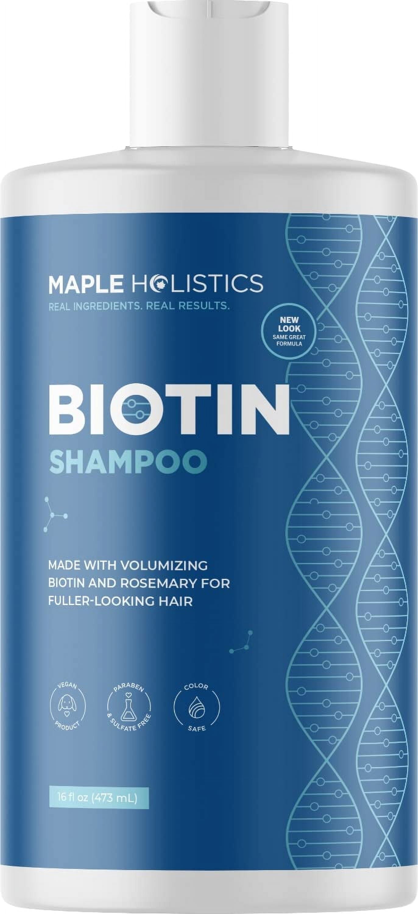 Volumizing Biotin Shampoo for Thinning Hair Care - Sulfate Free Shampoo for Fine Hair with Keratin Tea Tree and Rosemary Essential Oils for Hair and Scalp Care, 16 Fl Oz