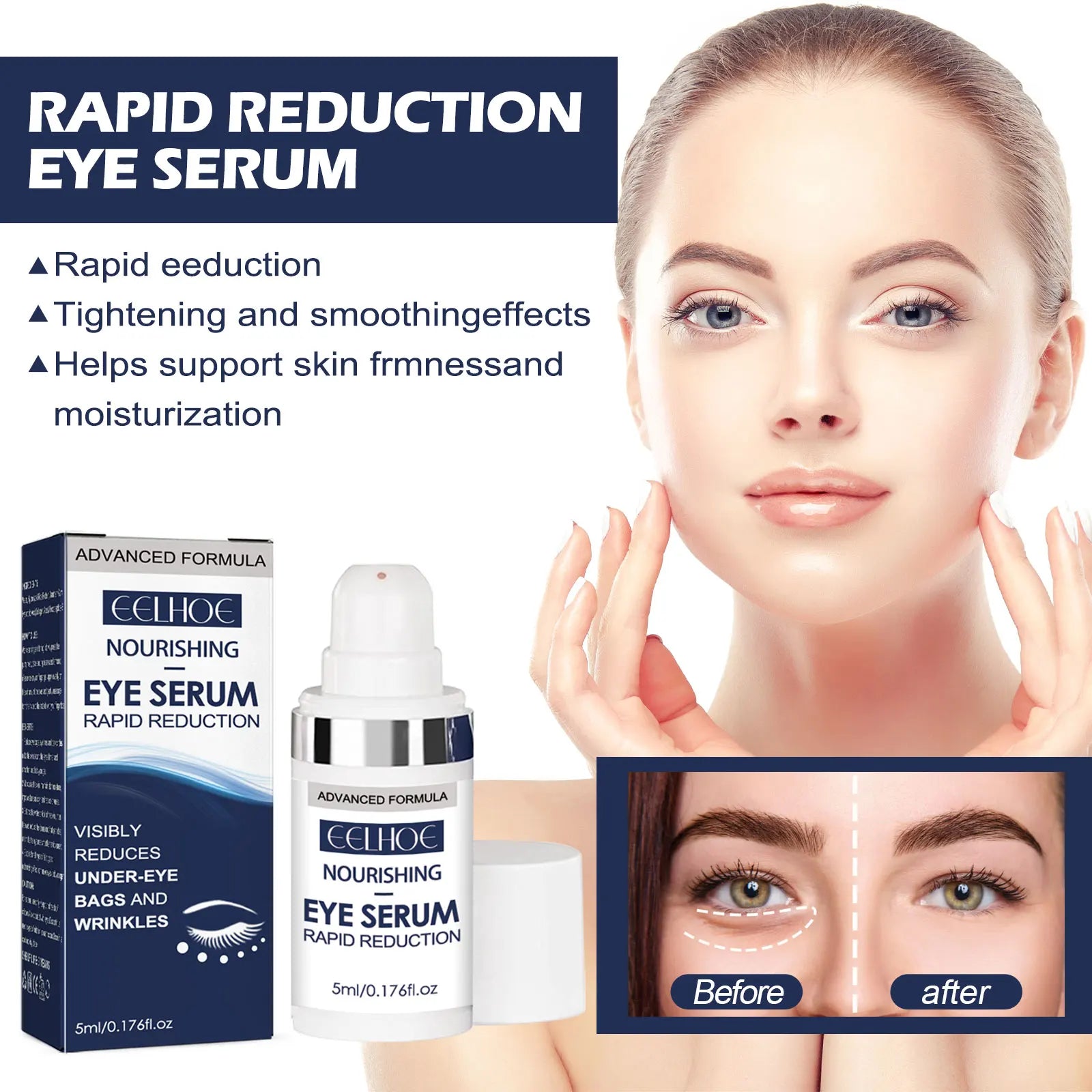 Eye Essence anti Wrinkle Dark Circles Remover Facial Serum Nourish Lifting Firming Eye Cream Lifting Firming Skin Care