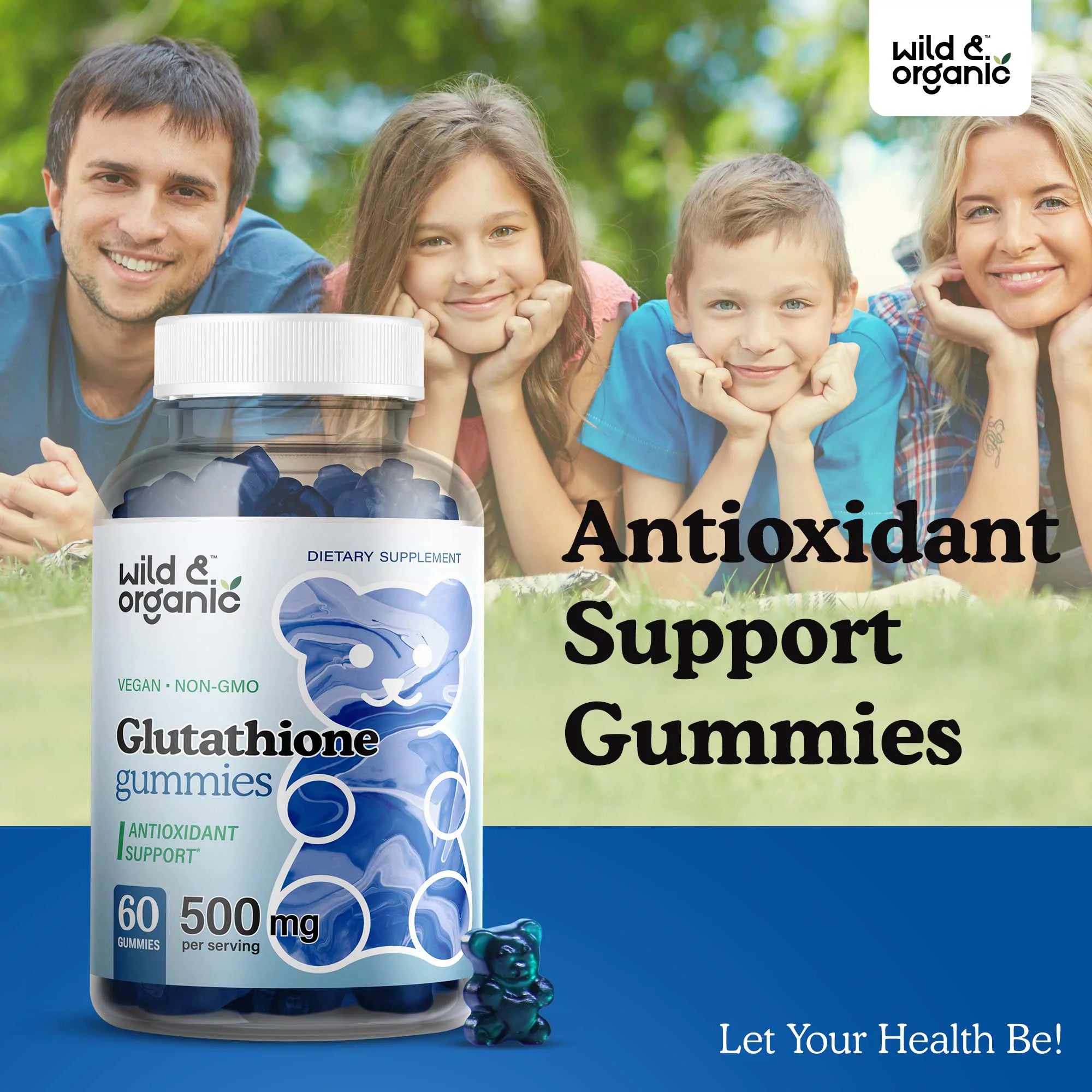 Glutathione Gummies - Liver Cleanse & Antioxidant Supplement, 60 Vegan Chews