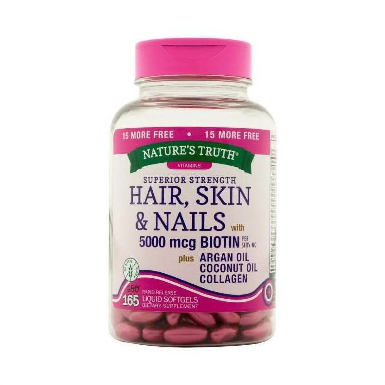 Hair Skin & Nails Lactose Free Biotin Non-Gmo 500Mcg, 165Ct