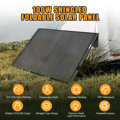 [EU Direct] 100W 18V Solar Panel Foldable IP67 Waterproof Outdoor Waterproof Solar Charger for Camping Travelling Car RV Charger