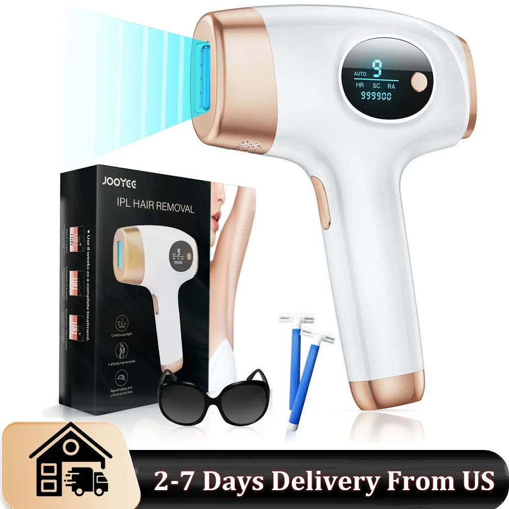 IPL Hair Removal Laser 999999 Flashes 3 in 1 Permanent Painless Epilator Whole Body Treament at Home Hair Remover for Men Women