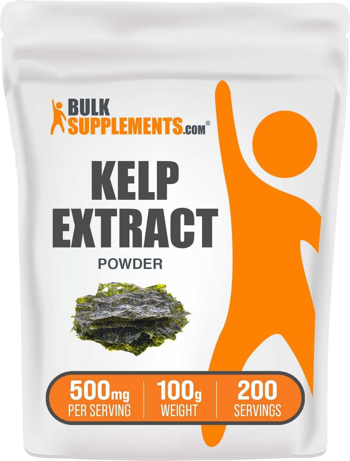 .Com Kelp Extract Powder - Kelp Supplement, Kelp Powder, Brown Seaweed Extract - Seaweed Supplement, Gluten Free, 500Mg per Serving, 100G (3.5 Oz) (Pack of 1)