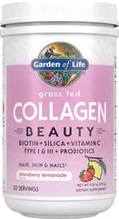 Grass Fed Collagen Beauty - Strawberry Lemonade, 20 Servings - Collagen Powder for Women Men Hair Skin Nails, Collagen Peptides Powder, Collagen Protein Hydrolyzed Collagen Su