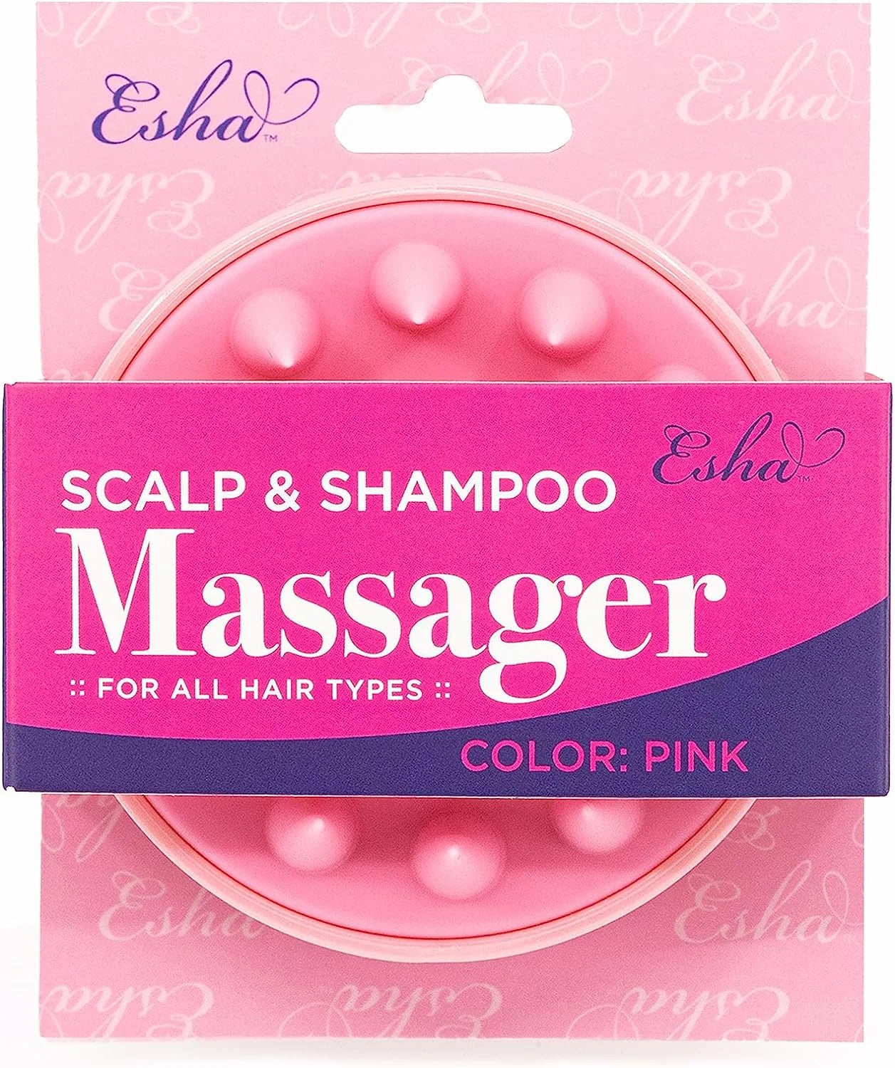 Girl Blissful Silicone Scalp & Head Massager, Ultimate Shampoo Brush for All Hair Types Pink