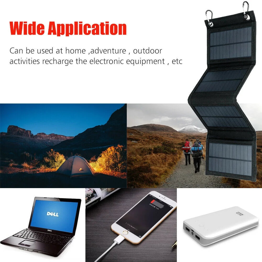 80W Solar Panel, Foldable, for Portable Power Station Generator, Iphone, Ipad, Laptop, USB Port, for Outdoor Camper RV Travel