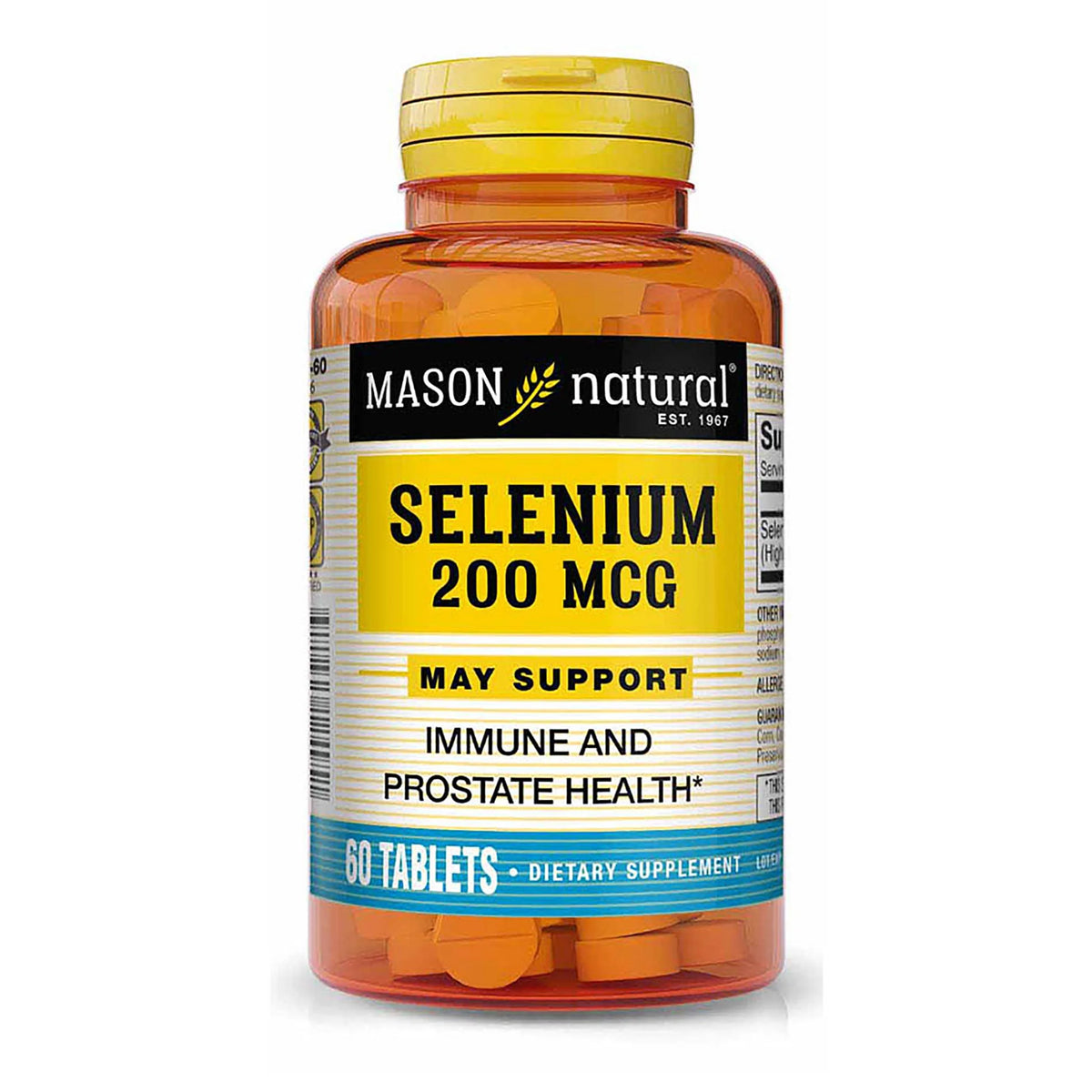 Selenium 200 Mcg - Antioxidant Supplement for Immune Support & Prostate Health, Essential Trace Mineral, 60 Tablets