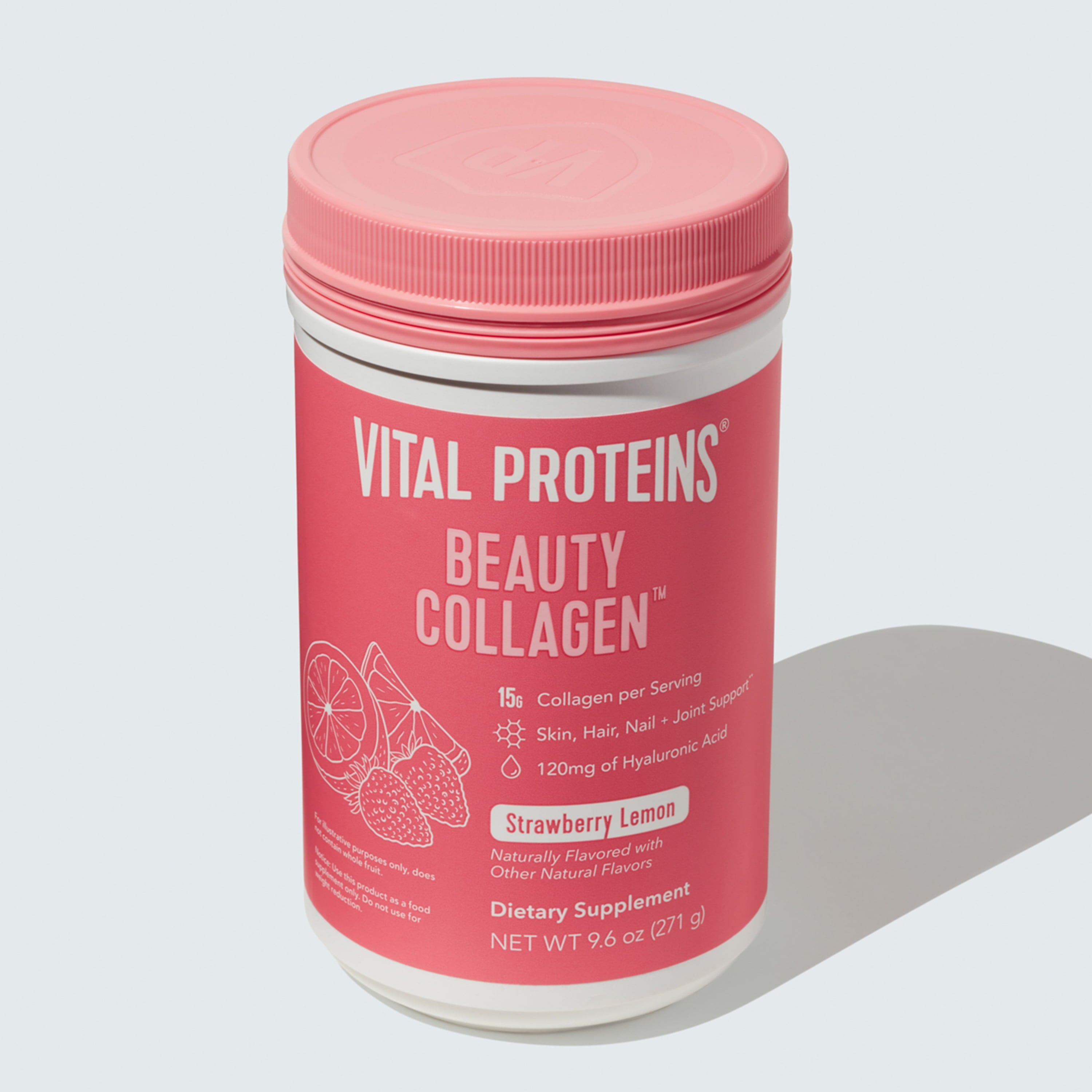 Beauty Collagen, 15G Collagen, Strawberry Lemon, 9.6Oz