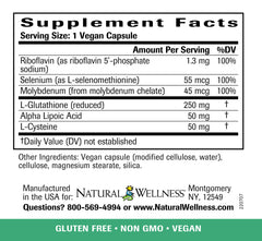 Glutathione Support - Glutathione Support with L-Glutathione and Glutathione Cofactors - Antioxidant, Liver & Immune Support - 60 Vegan Capsules: 30 to 60-Day Supply