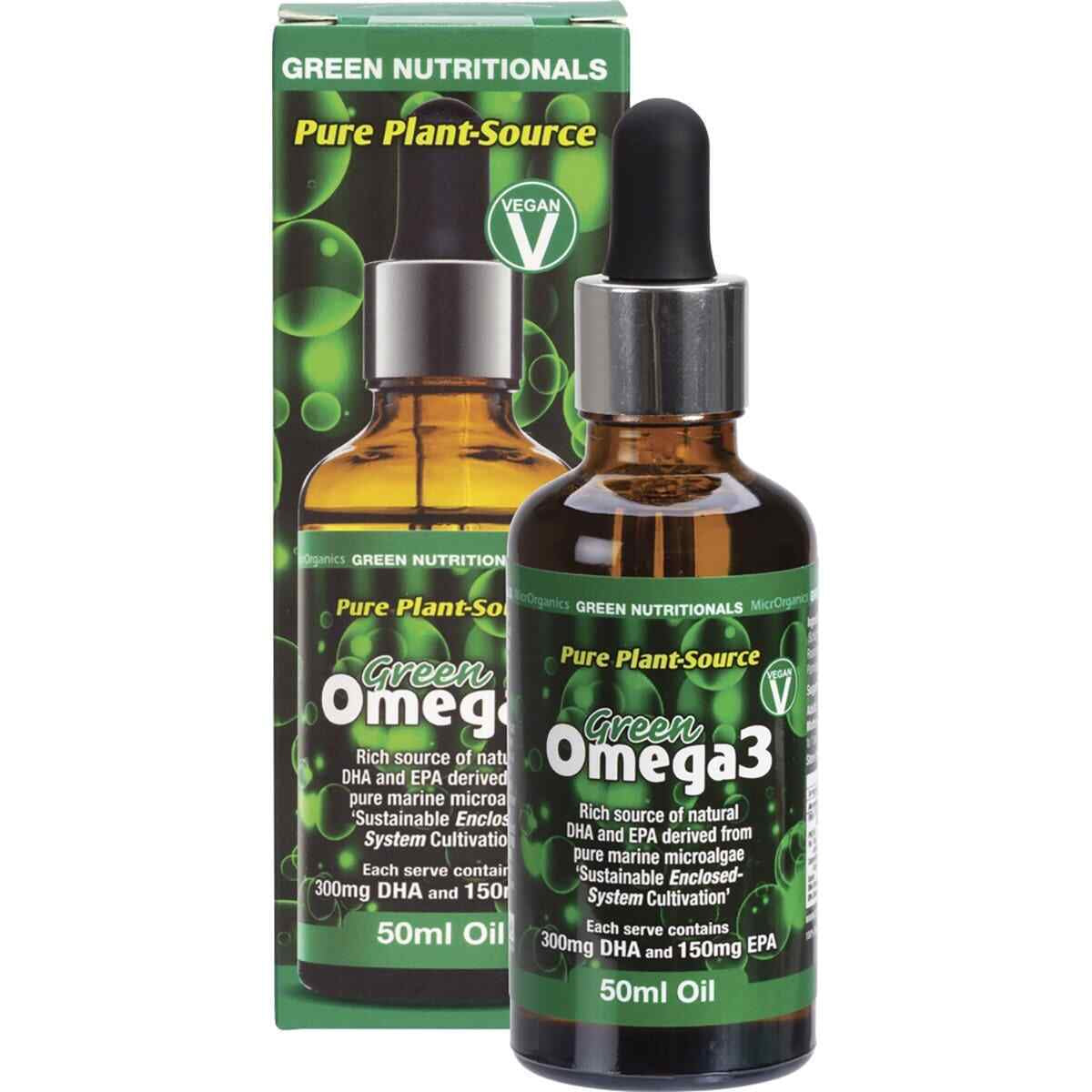 GREEN NUTRITIONALS Green Omega3 Vegan Drops (300Mg Dha+150Mg EPA) 50Ml