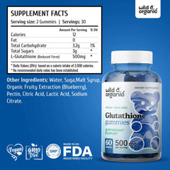 Glutathione Gummies - Liver Cleanse & Antioxidant Supplement, 60 Vegan Chews