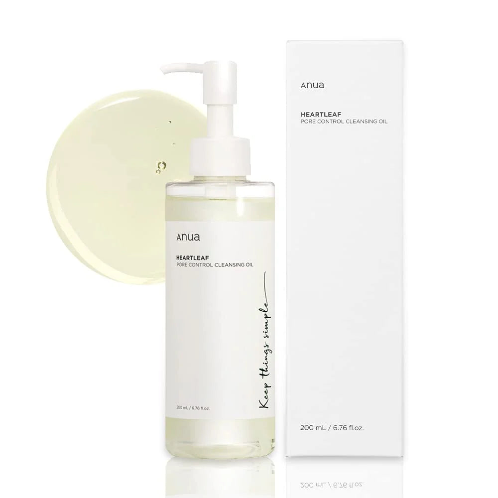 Anua Heartleaf Essence Diminishes Fine Lines Deep Anti-Aging Korean Skin Care Set Cleansing Oil Moisturizing Toner 200Ml