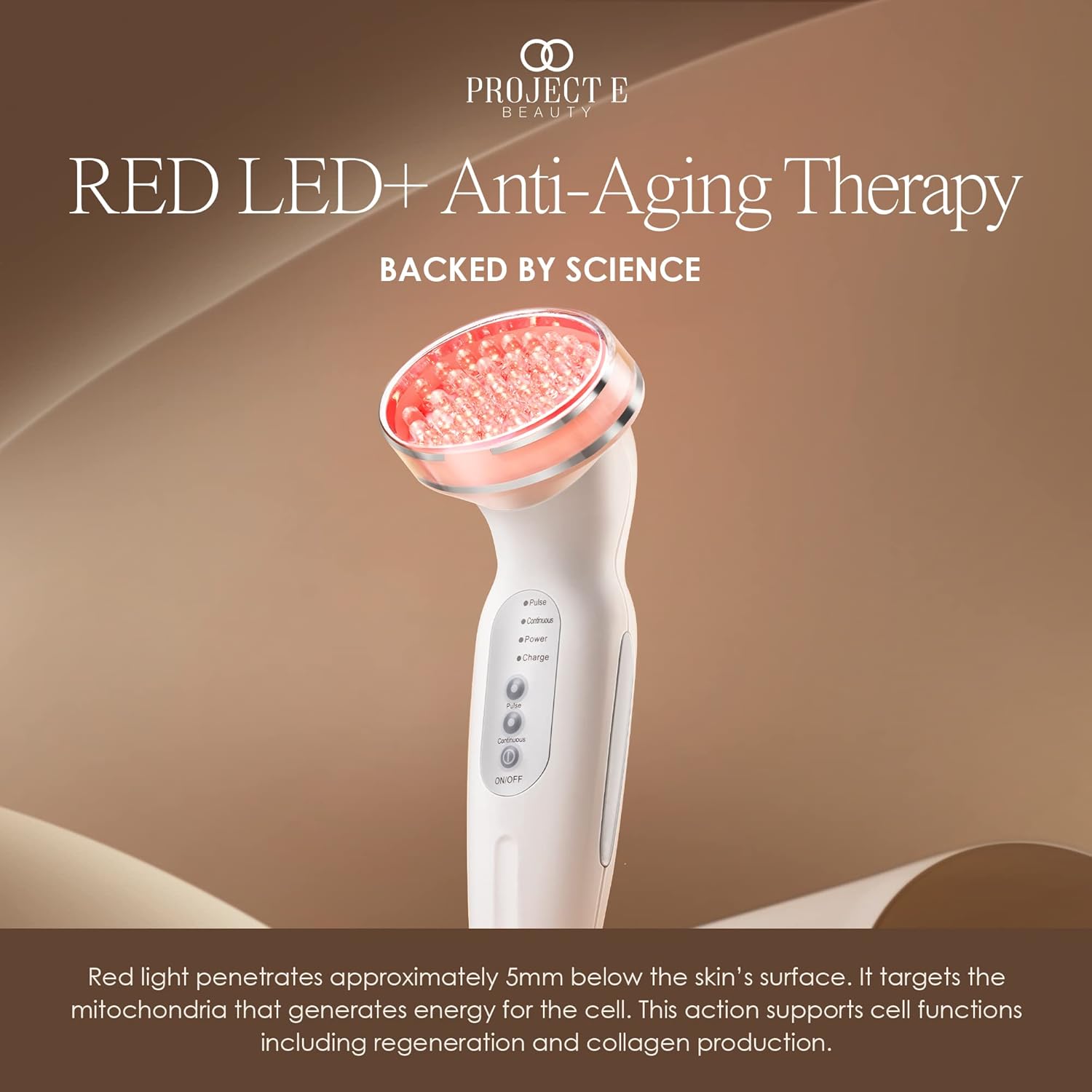 RED LED+ Anti-Aging Therapy by  | Collagen Boosting | Instant Firming and Lifting | Reduces Fine Lines & Wrinkles | Tightens & Tones | Rechargeable & Portable (Red LED Therapy)