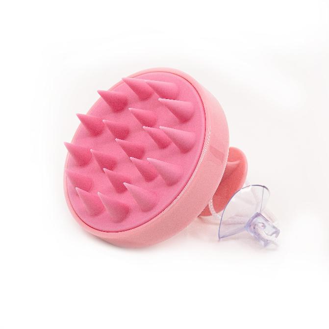 Girl Blissful Silicone Scalp & Head Massager, Ultimate Shampoo Brush for All Hair Types Pink