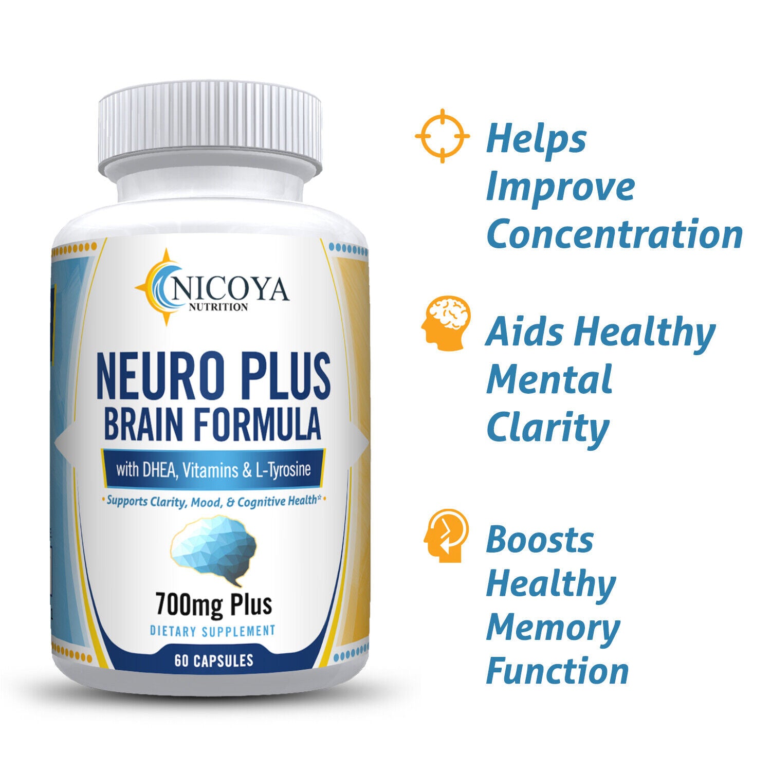 Brain Supplements & Nootropics - Memory Focus Mental Concentration Booster Pill