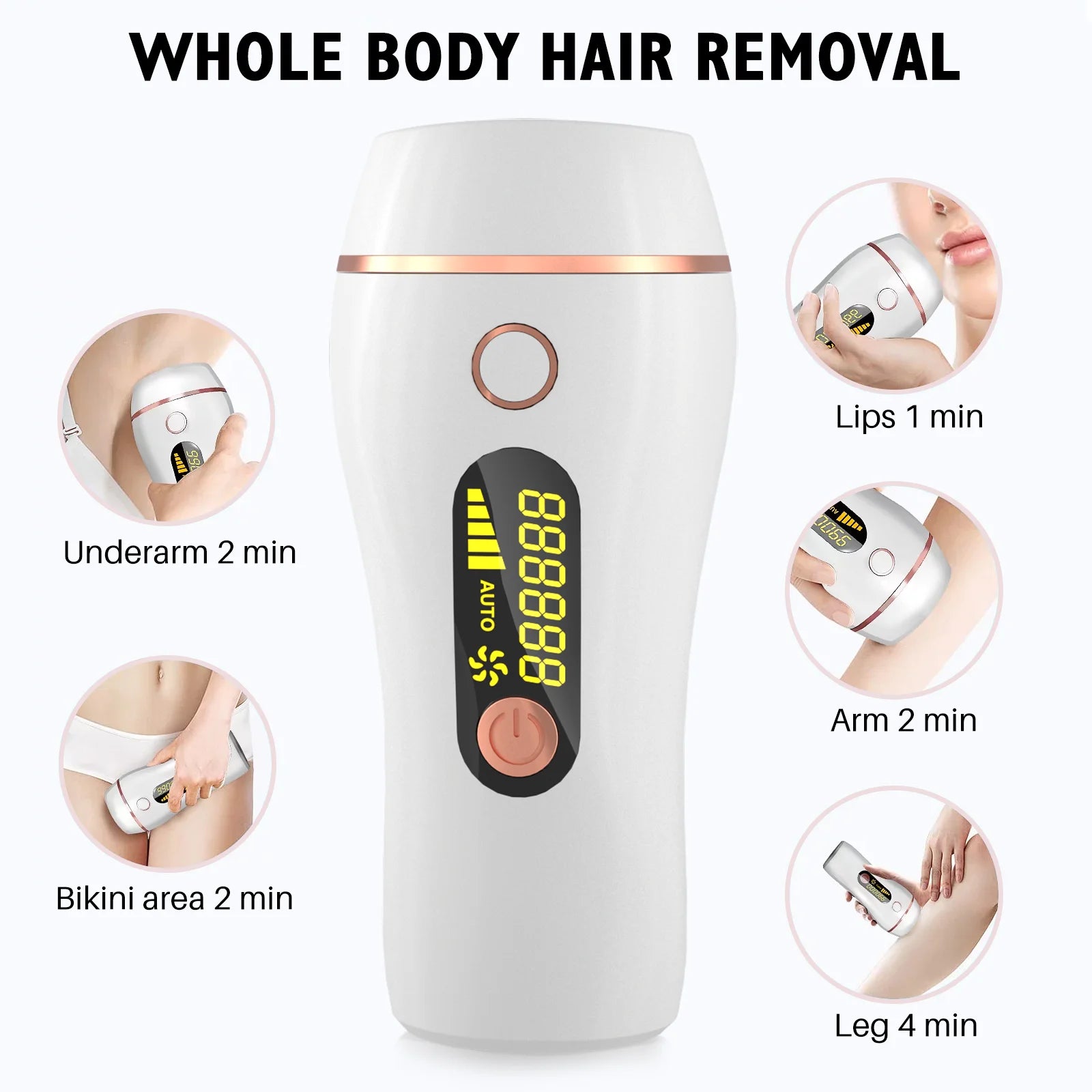 IPL Laser Hair Removal for Women Men Facial Bikini Whole Body 999999 Flash Painless Permanent Hair Removal Device