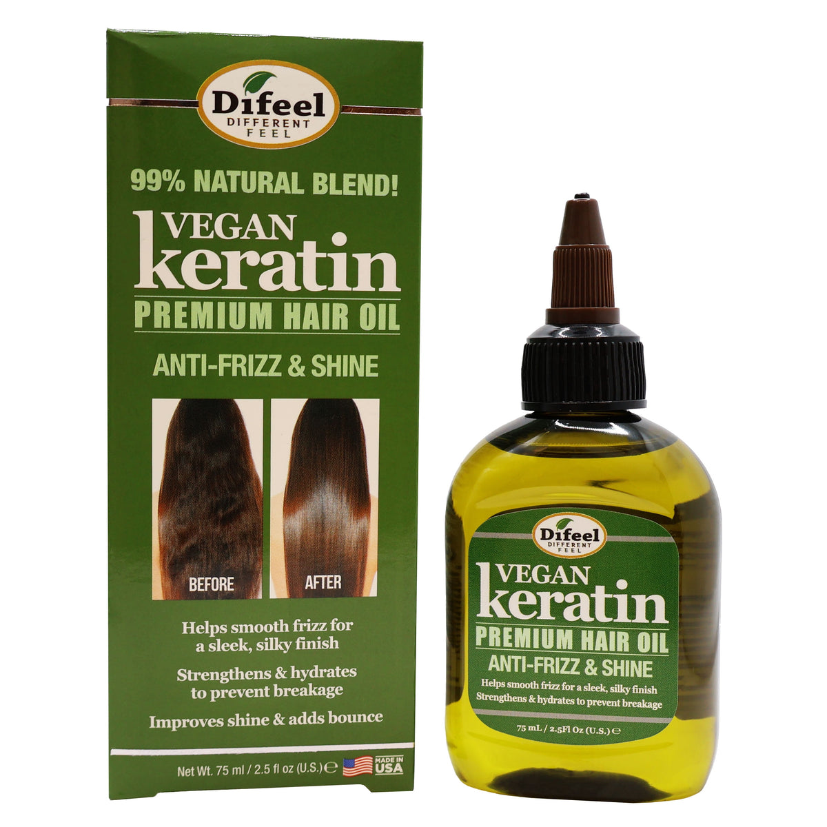 Vegan Keratin Premium Hair Oil 2.5 Oz., Pack of 6