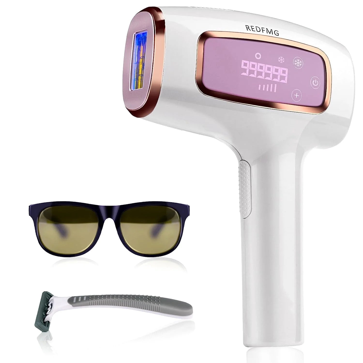  IPL Laser Hair Removal for Women, 999,999 Flashes, 5 Levels Adjustable, Pink