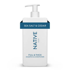 Full & Thick 2-In-1 Shampoo & Conditioner, Sea Salt & Cedar, Sulfate & Paraben Free, 16.5 Oz