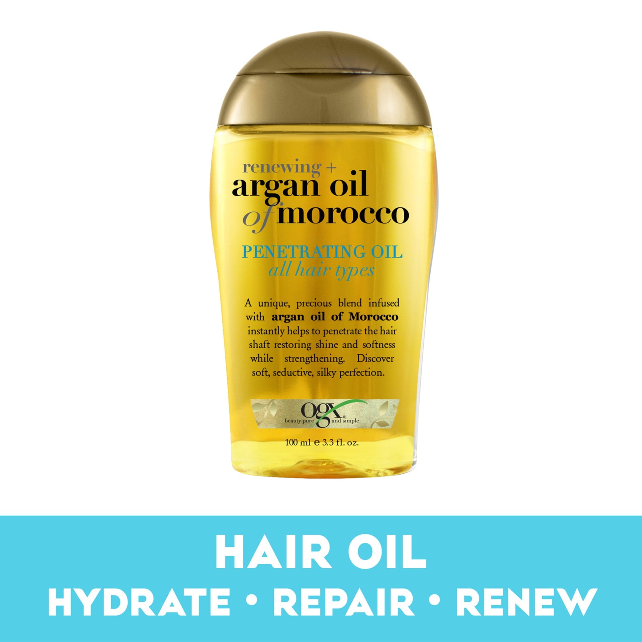 Renewing + Argan Oil of Morocco Penetrating Hair Oil Treatment, 3.3 Oz