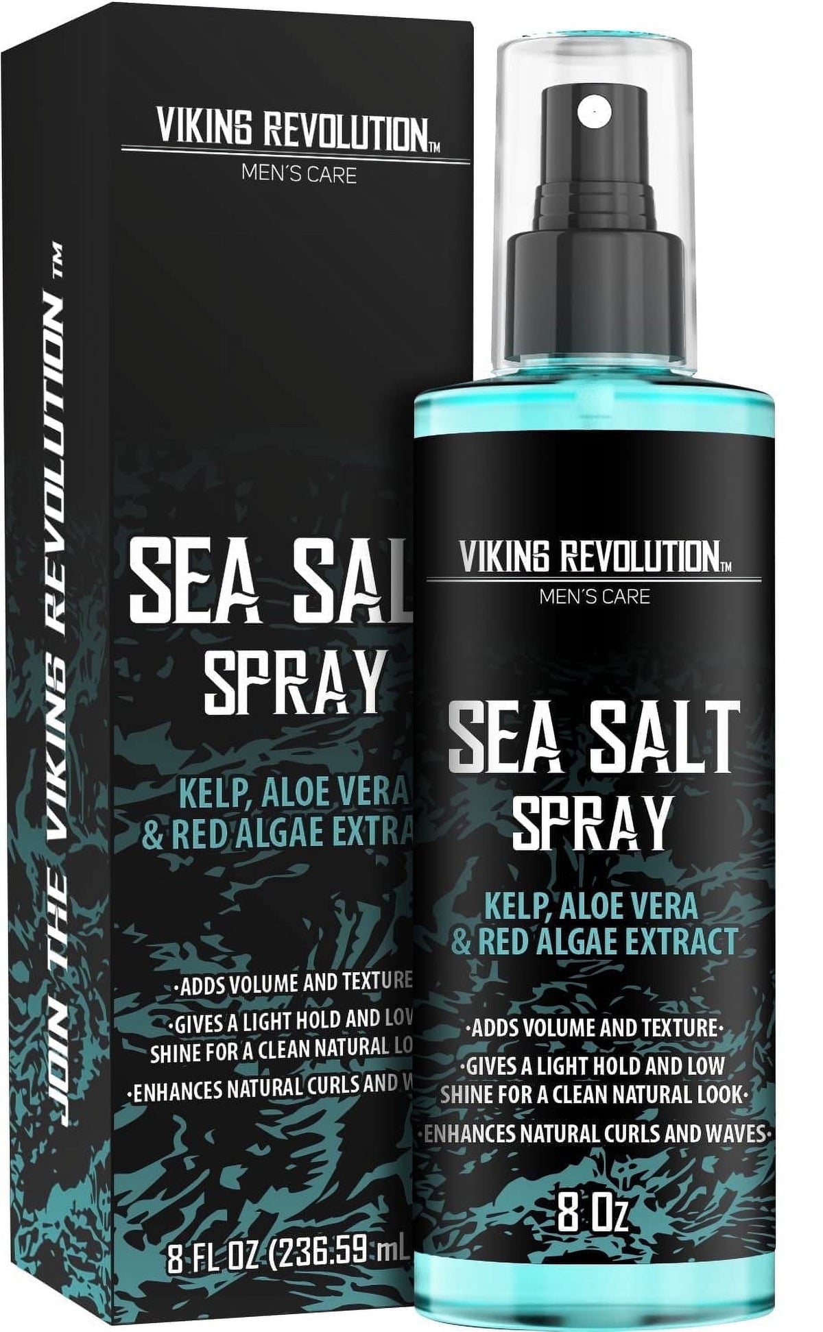 Sea Salt Spray for Hair Men - Hair Texturizing Spray with Kelp, Aloe Vera and Red Algae Extract - Surf Spray to Add Volume and Texture Sea Salt Spray for Men Beach Hair Spray - 8Oz