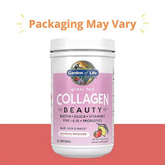 Grass Fed Collagen Beauty - Strawberry Lemonade, 20 Servings - Collagen Powder for Women Men Hair Skin Nails, Collagen Peptides Powder, Collagen Protein Hydrolyzed Collagen Su