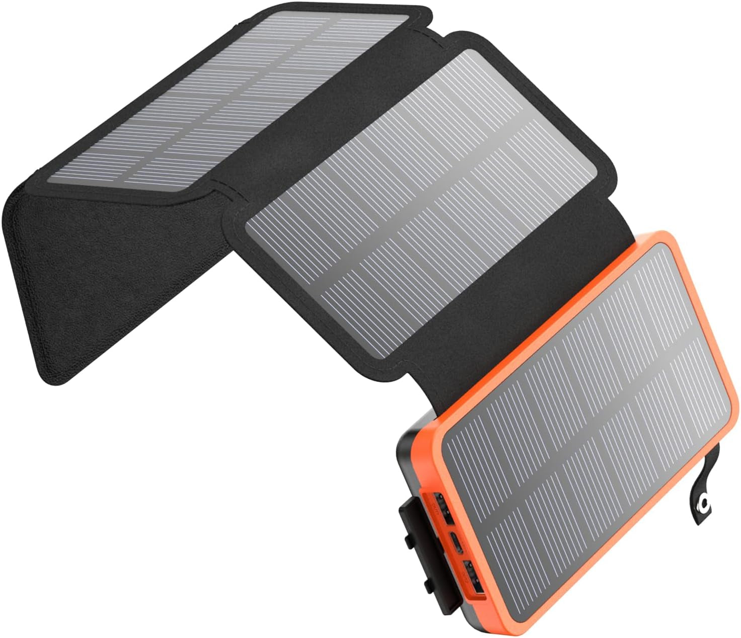 Solar Charger Power Bank 25000Mah - 3A Fast Charge Solar Phone Charger PD QC 3.0 Battery Pack with 4 Solar Panels, 3 USB Ports for Smartphones Tablets Outdoor Camping Hiking