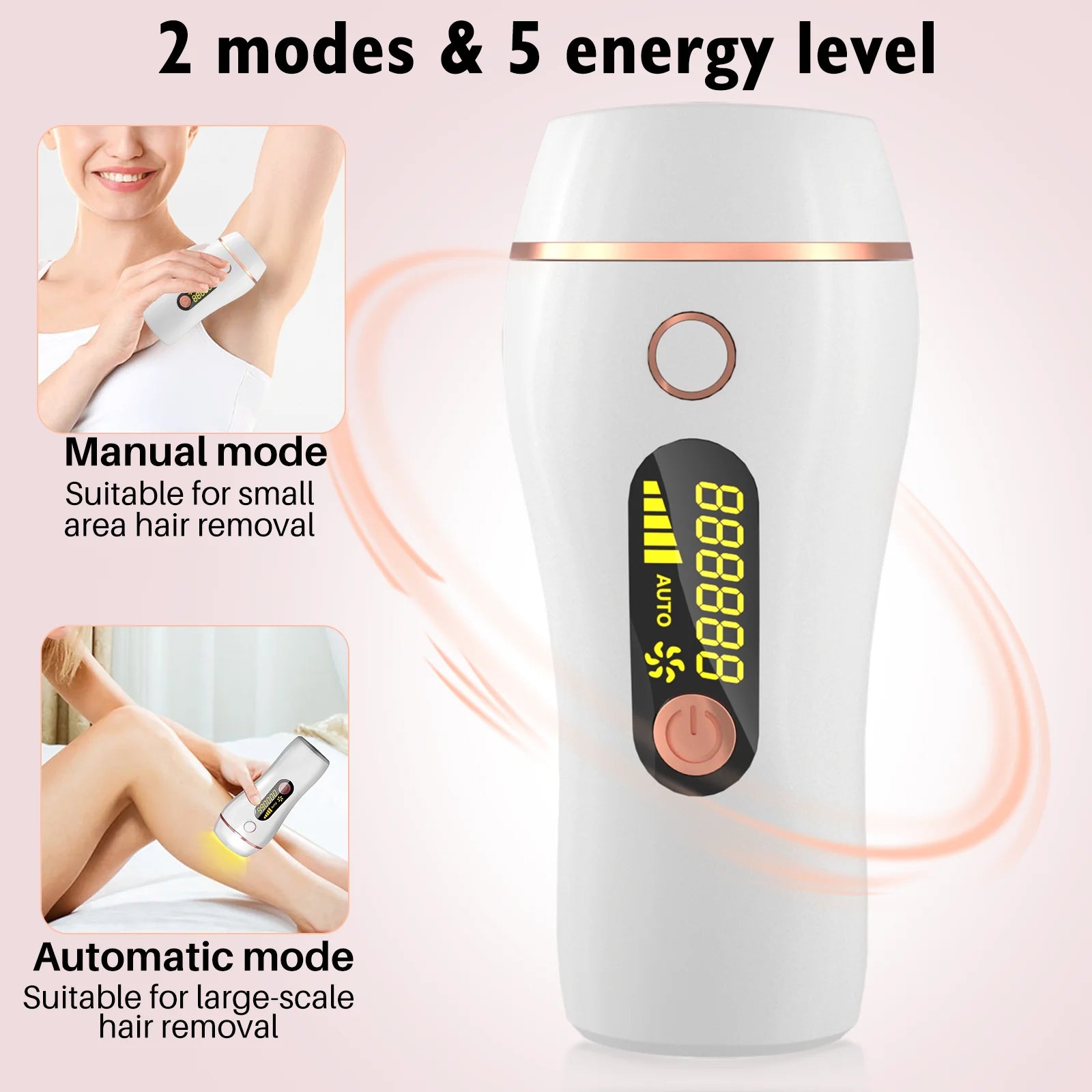 IPL Laser Hair Removal for Women Men Facial Bikini Whole Body 999999 Flash Painless Permanent Hair Removal Device