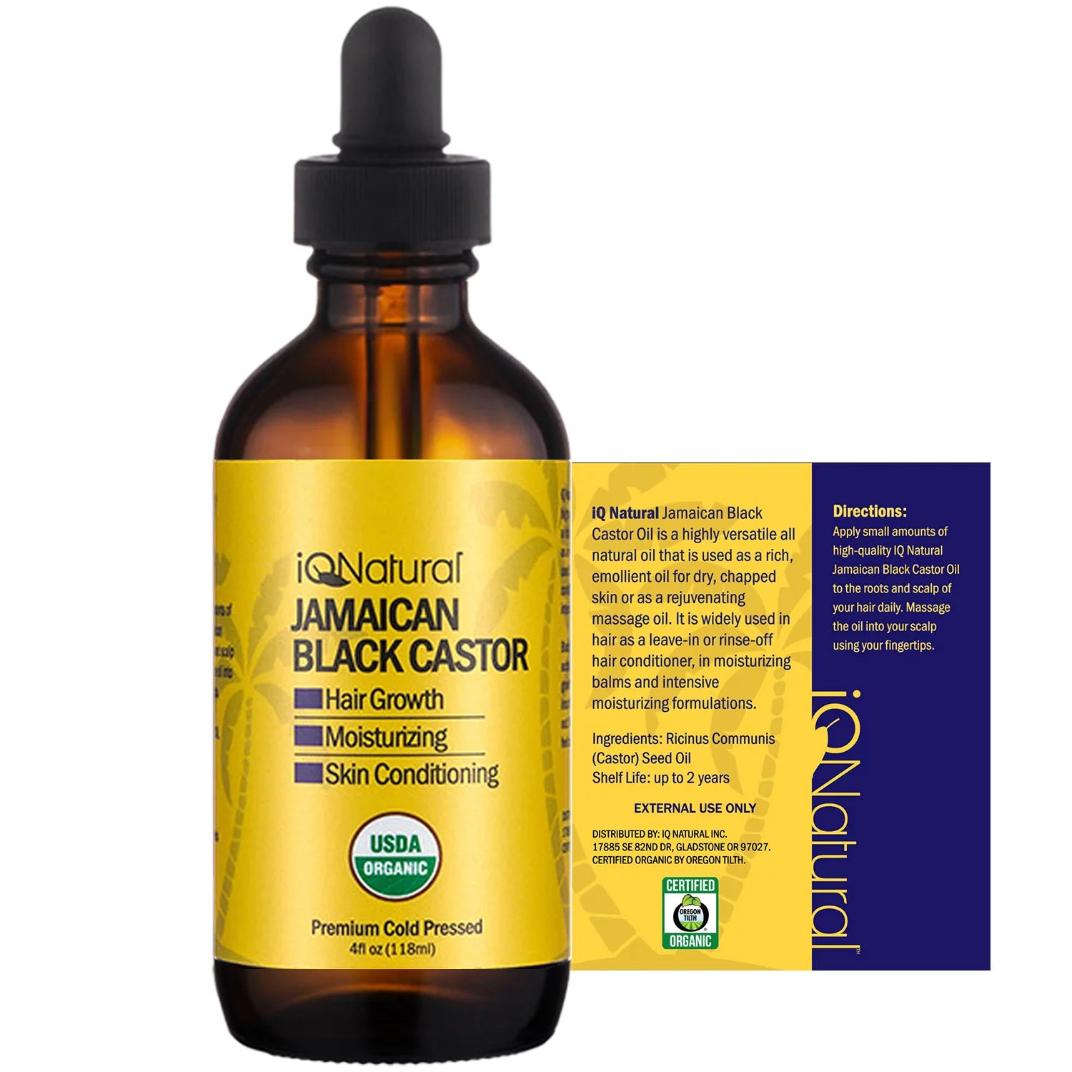 Growth and Skin Conditioning Jamaican Black Castor Hair Oil, 4 Fl Oz