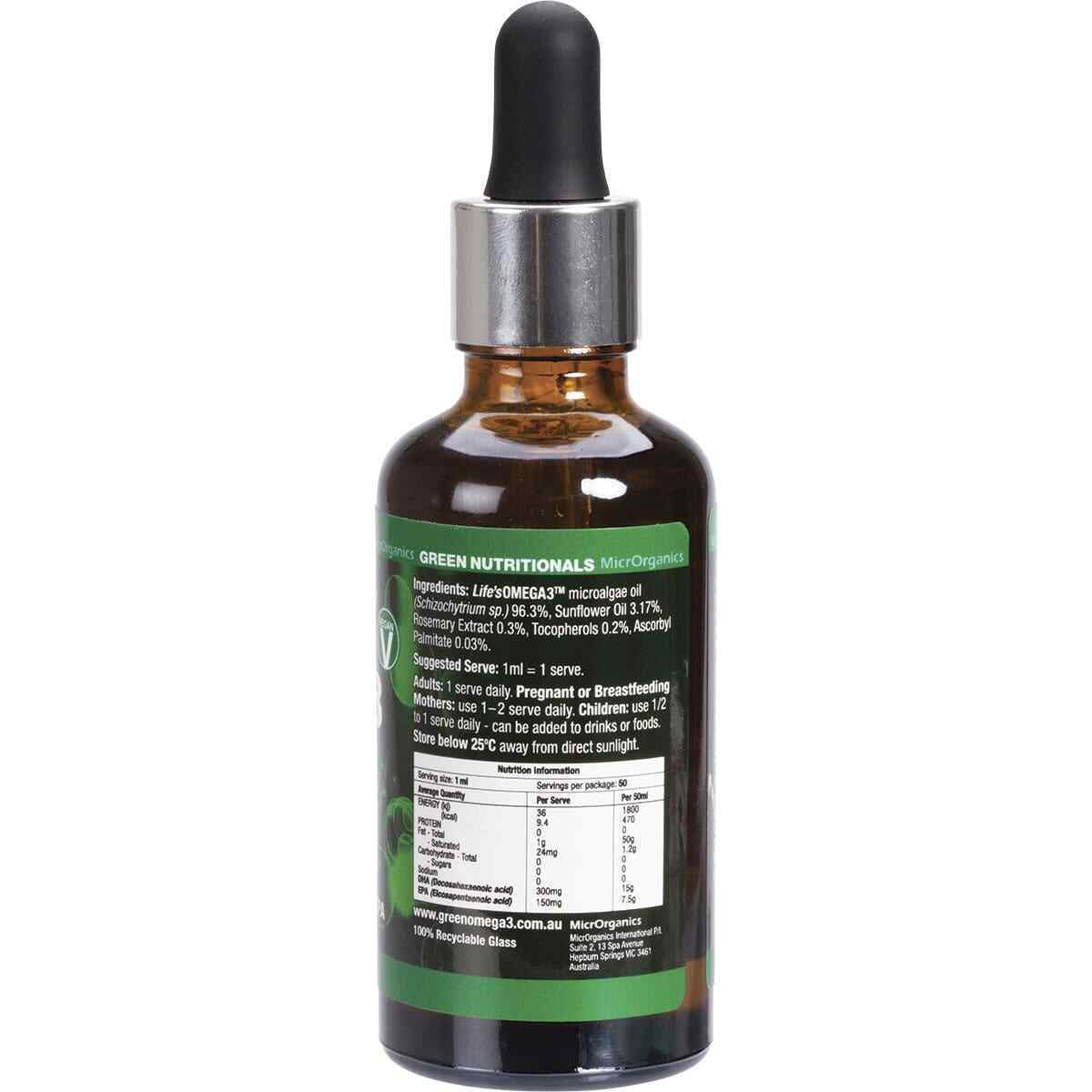 GREEN NUTRITIONALS Green Omega3 Vegan Drops (300Mg Dha+150Mg EPA) 50Ml