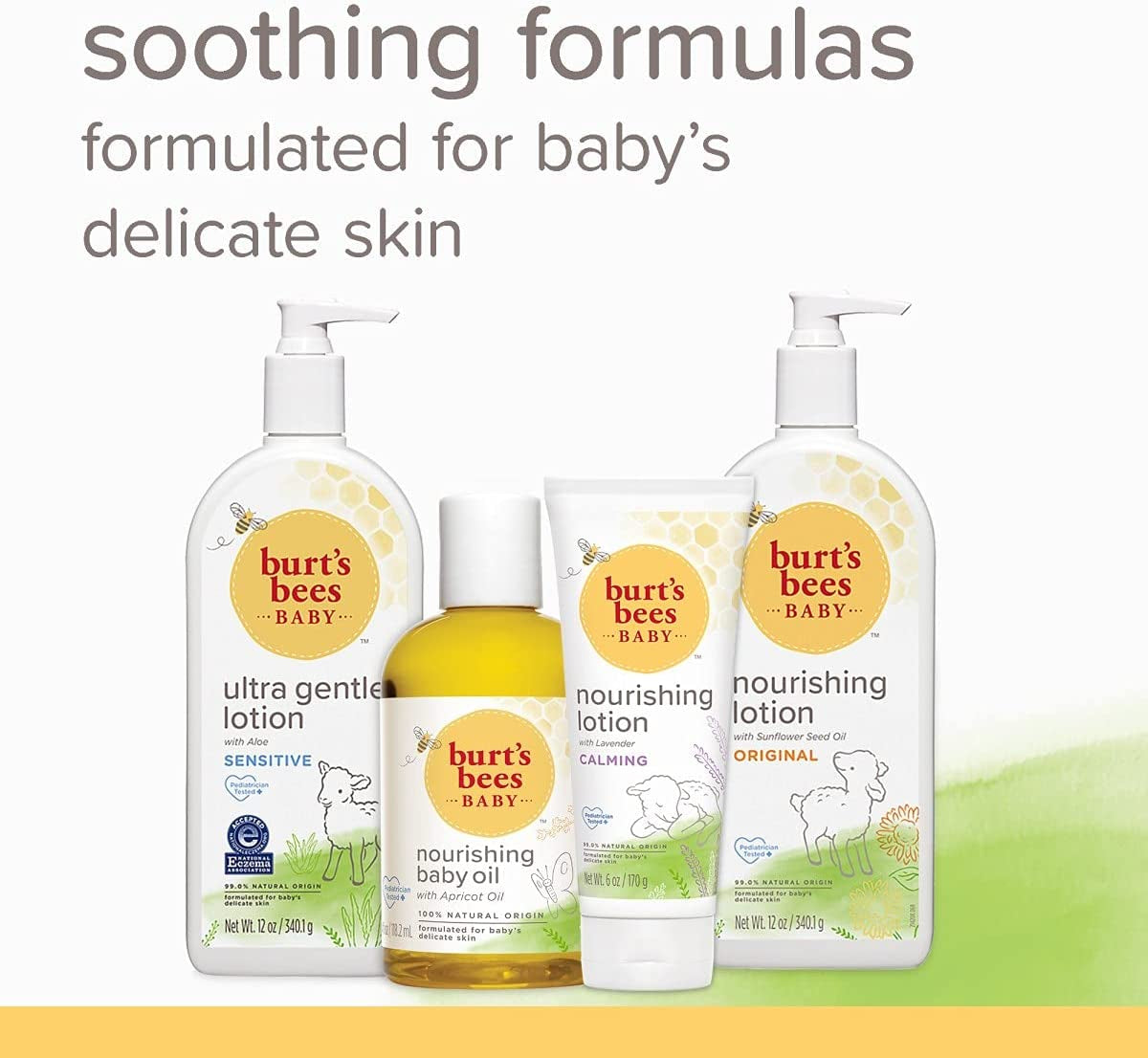 Baby™ Nourishing Baby Oil, 100% Natural Baby Skin Care - 4 Ounce Bottle - Pack of 3