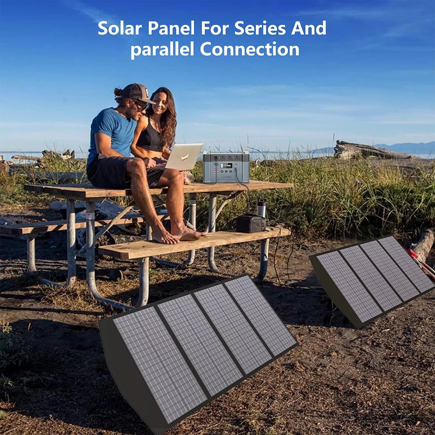 SP029 140W Portable Solar Panel Charger for Laptop Cellphone, Waterproof IP65 Foldable Solar Panel with Solar, DC, and USB Output, for Solar Generator, Power Bank, 12V Car Battery