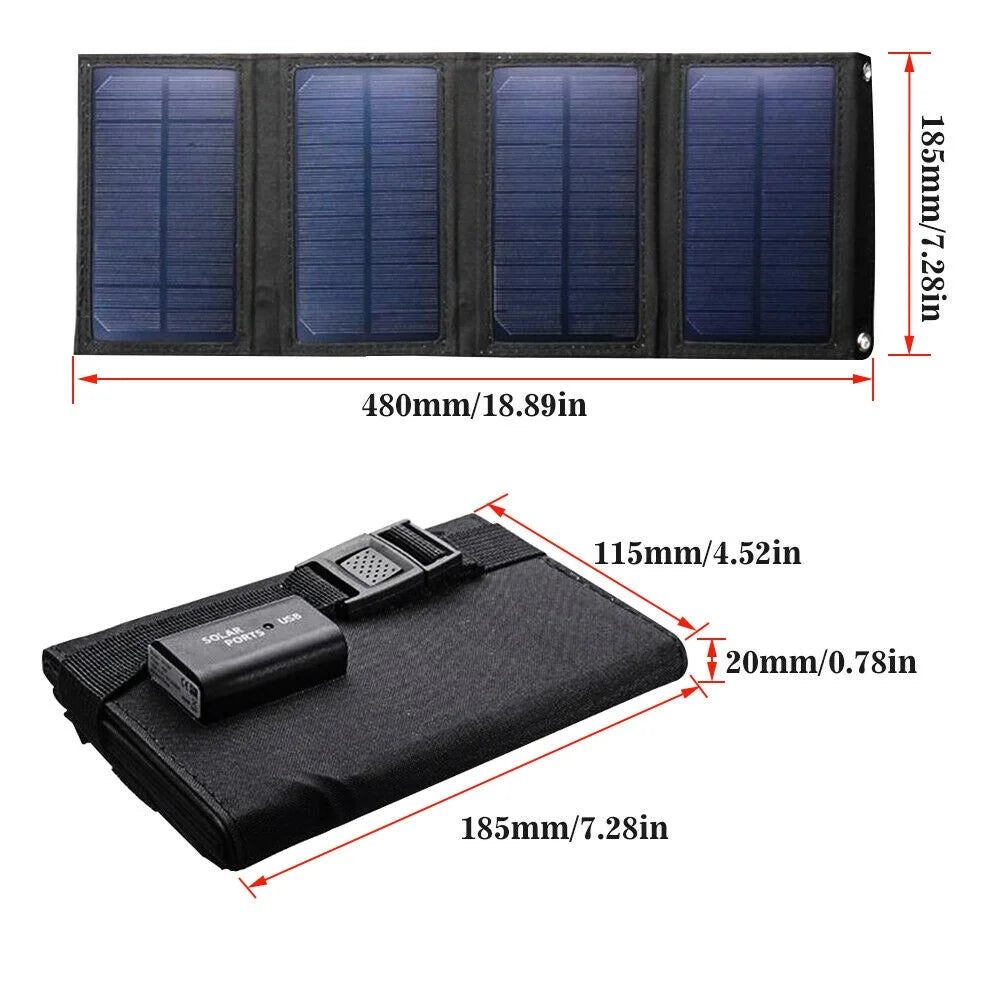 80W Solar Panel, Foldable, for Portable Power Station Generator, Iphone, Ipad, Laptop, USB Port, for Outdoor Camper RV Travel