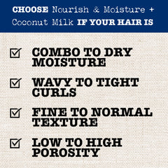 Moisture Nourish & Moisture + Coconut Milk Shampoo for Curly Hair 13 Fl Oz