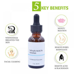 Salicylic Acid 2% Solution Moisturizing Face Serum Hydrating Shrink Pore Exfoliating Prone Skin Hydrating Shrink Pore Exfoliating Essence Skin Care