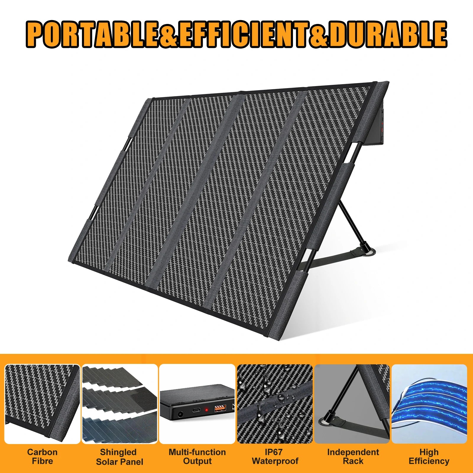 [EU Direct] 100W 18V Solar Panel Foldable IP67 Waterproof Outdoor Waterproof Solar Charger for Camping Travelling Car RV Charger