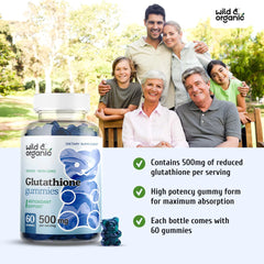 Glutathione Gummies - Liver Cleanse & Antioxidant Supplement, 60 Vegan Chews